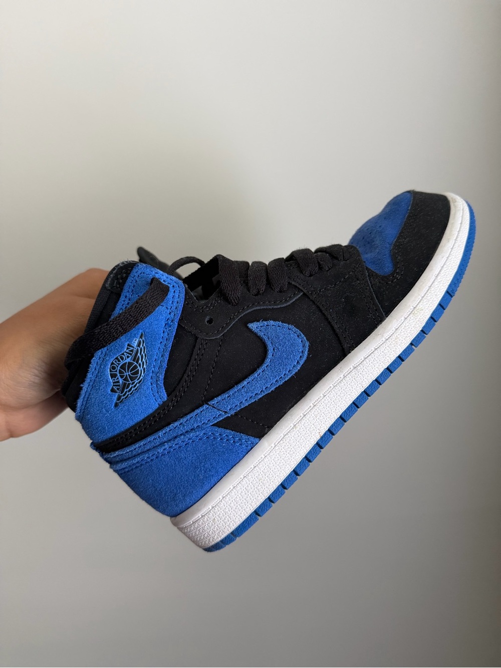 Nike Kids Black and Blue High-Top Sneakers